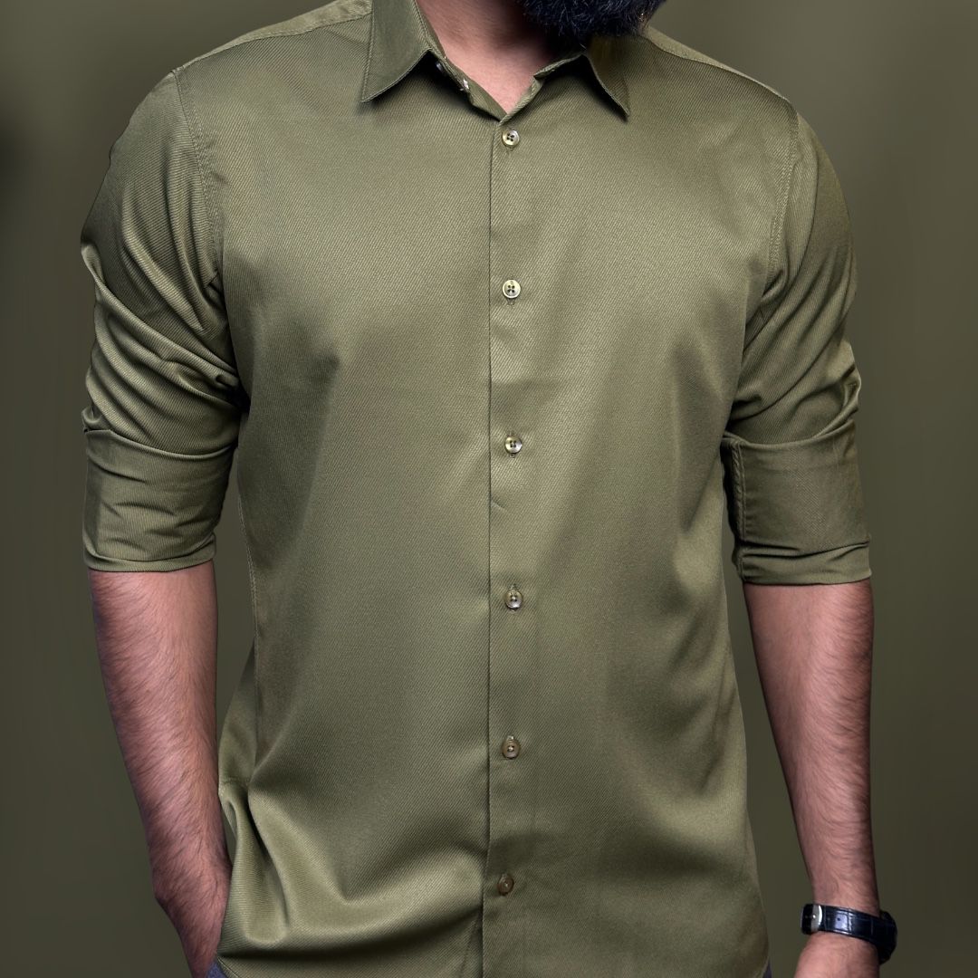 Olive Colour Premium Formal Shirt
